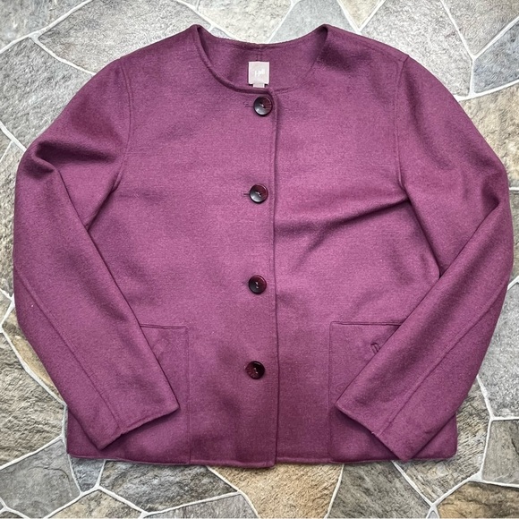 J. Jill Wool, Angora Rabbit Hair, & Nylon Blend Button Down Jacket - Picture 4 of 14